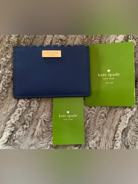 Kate Spade New York NWT Navy Blue Maple Court Card Holder - Picture 3 of 3